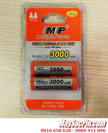 MP AA3000mAh _Pin tiểu sạc 1.2v MP AA3000mAh 1.2v (HR6/R6) chính hãng (Loại vỉ 2viên)